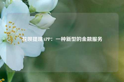 花呗提现APP：一种新型的金融服务