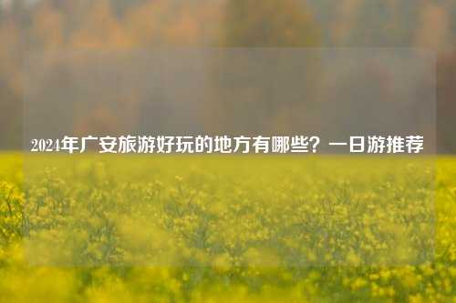 2024年广安旅游好玩的地方有哪些？一日游推荐