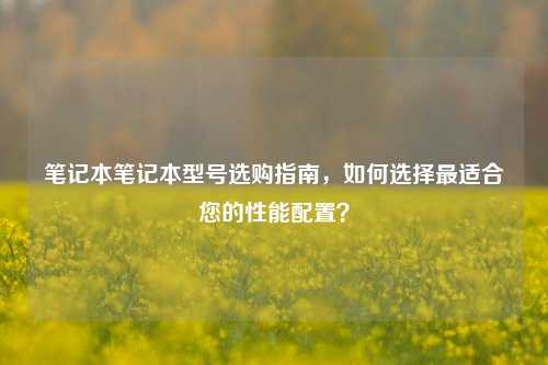 笔记本笔记本型号选购指南，如何选择最适合您的性能配置？